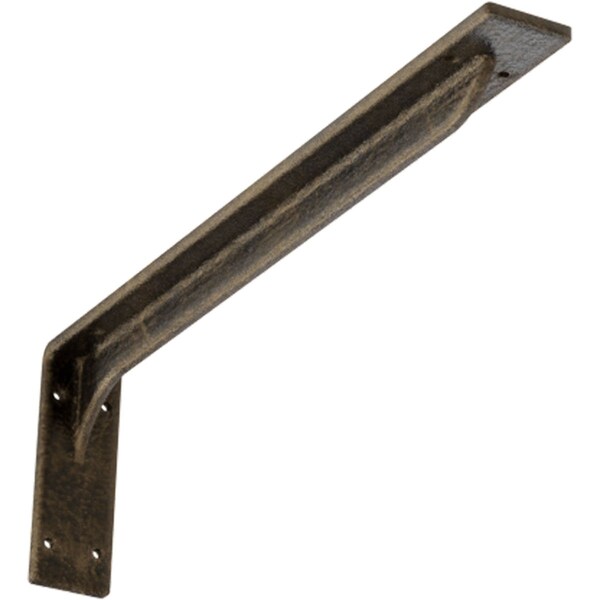Ekena Millwork Embrey Steel Bracket, Antiqued Pale Gold 2"W x 20"D x 6 1/2"H BKTM02X20X06EBAPG - main